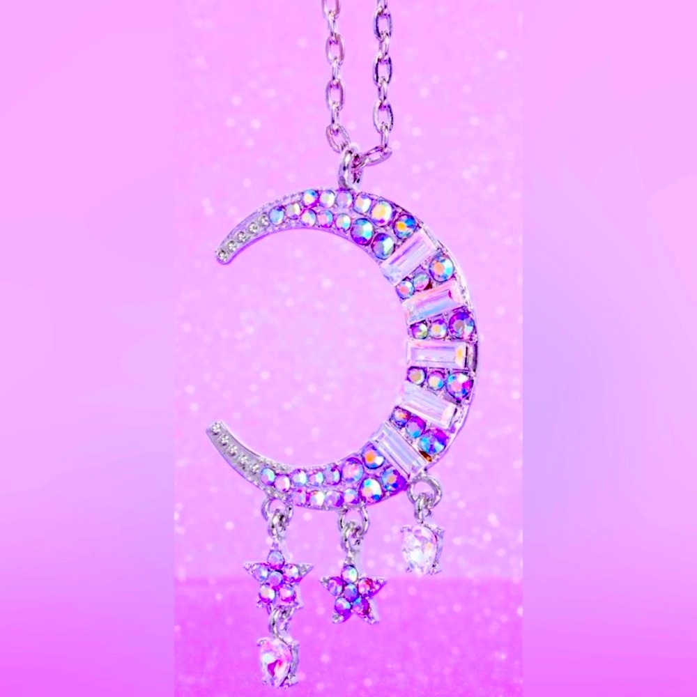 🌙🟣🌙 “LUNAR LANDMARK” PURPLE NECKLACE WITH FREE EARRINGS❗️🌙🟣🌙